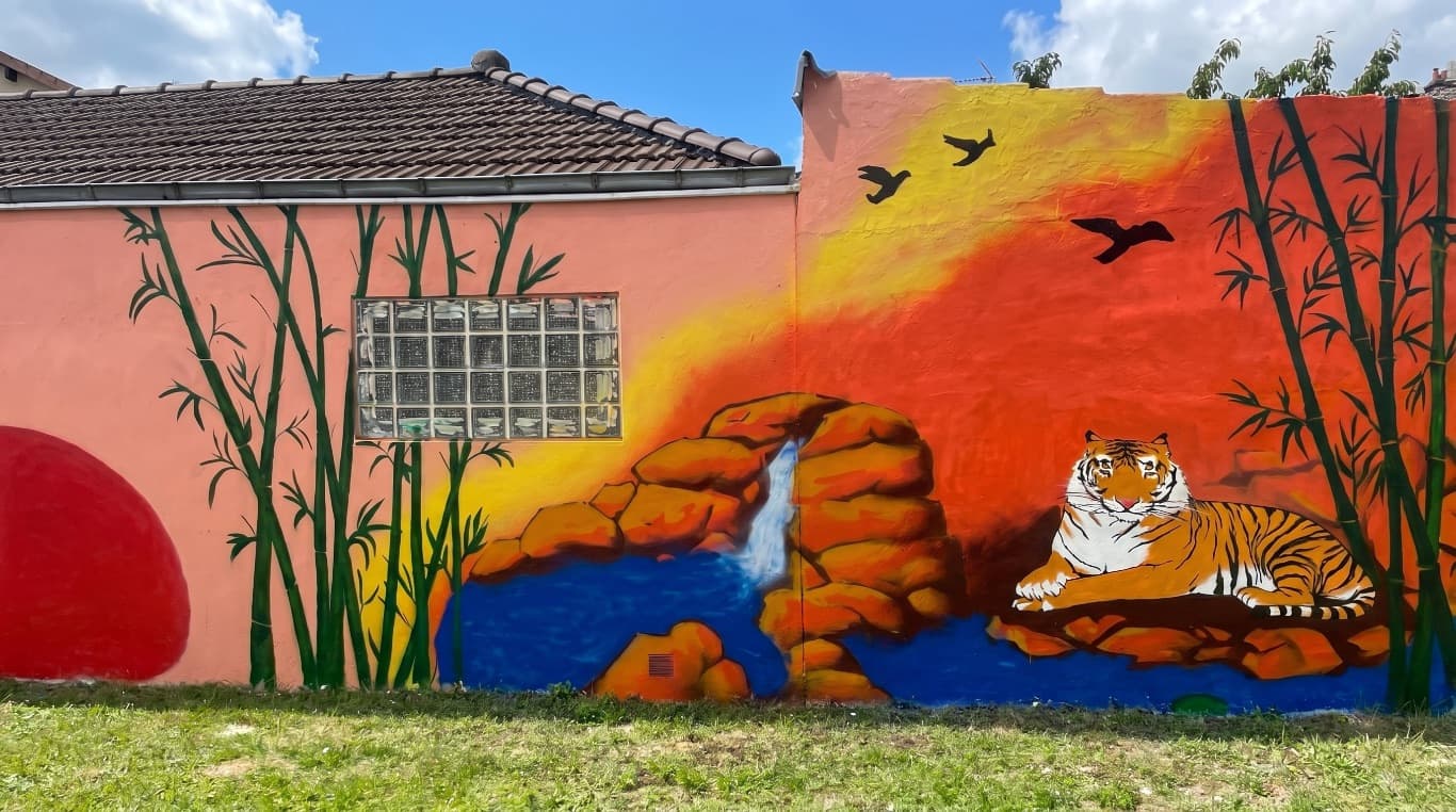 Fresque animalière, façade, Le Blanc-Mesnil